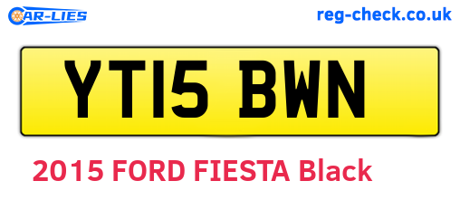 YT15BWN are the vehicle registration plates.