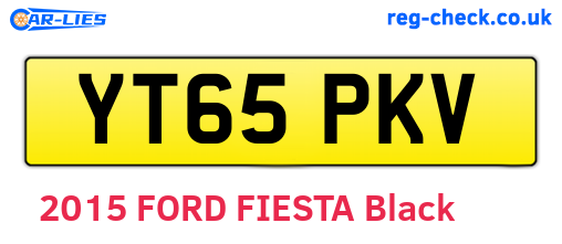 YT65PKV are the vehicle registration plates.