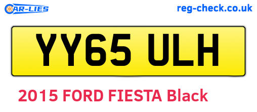 YY65ULH are the vehicle registration plates.
