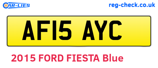 AF15AYC are the vehicle registration plates.
