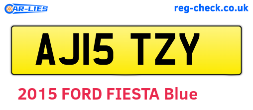 AJ15TZY are the vehicle registration plates.