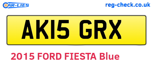 AK15GRX are the vehicle registration plates.