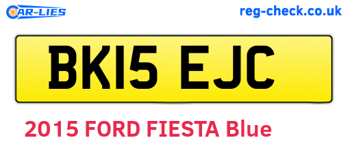 BK15EJC are the vehicle registration plates.