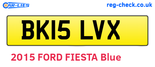 BK15LVX are the vehicle registration plates.
