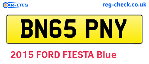 BN65PNY are the vehicle registration plates.