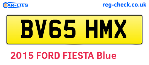 BV65HMX are the vehicle registration plates.