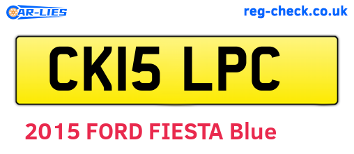 CK15LPC are the vehicle registration plates.