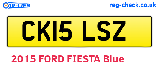 CK15LSZ are the vehicle registration plates.