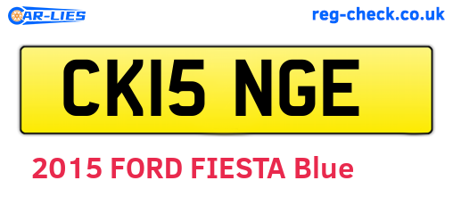 CK15NGE are the vehicle registration plates.