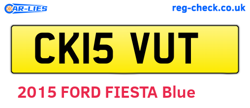 CK15VUT are the vehicle registration plates.