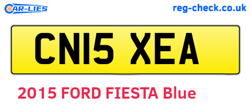 CN15XEA are the vehicle registration plates.