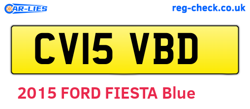 CV15VBD are the vehicle registration plates.