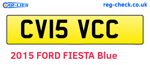 CV15VCC are the vehicle registration plates.