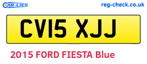 CV15XJJ are the vehicle registration plates.