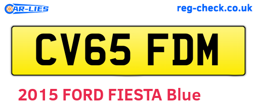CV65FDM are the vehicle registration plates.