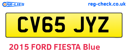 CV65JYZ are the vehicle registration plates.