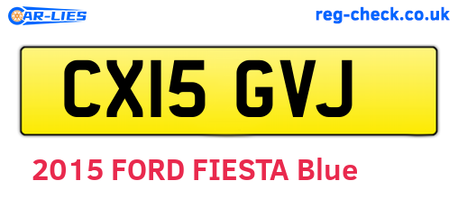 CX15GVJ are the vehicle registration plates.