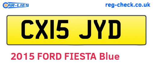 CX15JYD are the vehicle registration plates.