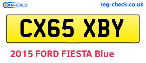 CX65XBY are the vehicle registration plates.