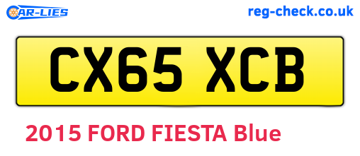 CX65XCB are the vehicle registration plates.
