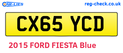 CX65YCD are the vehicle registration plates.