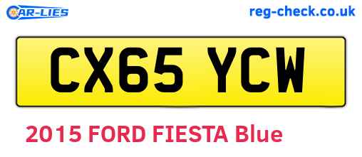 CX65YCW are the vehicle registration plates.