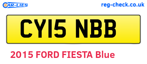 CY15NBB are the vehicle registration plates.