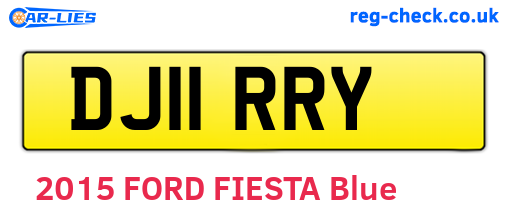 DJ11RRY are the vehicle registration plates.