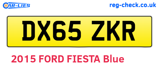 DX65ZKR are the vehicle registration plates.