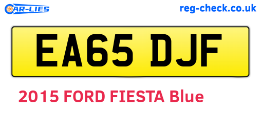 EA65DJF are the vehicle registration plates.