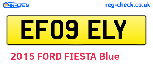 EF09ELY are the vehicle registration plates.