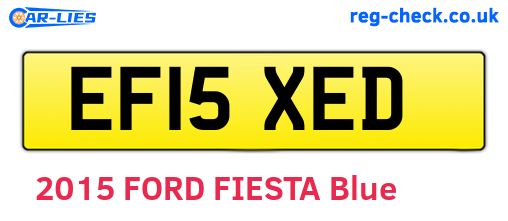 EF15XED are the vehicle registration plates.
