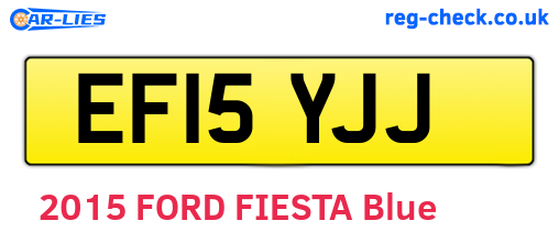 EF15YJJ are the vehicle registration plates.