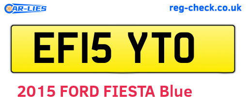 EF15YTO are the vehicle registration plates.