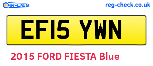 EF15YWN are the vehicle registration plates.