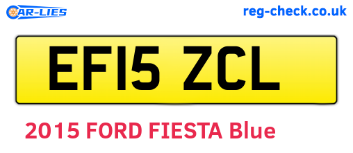 EF15ZCL are the vehicle registration plates.