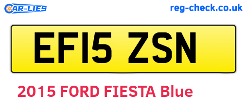 EF15ZSN are the vehicle registration plates.