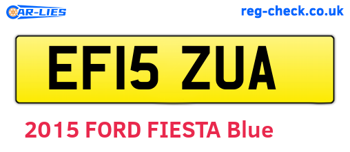 EF15ZUA are the vehicle registration plates.