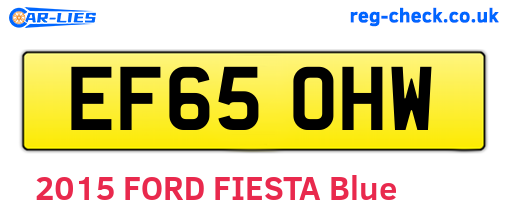 EF65OHW are the vehicle registration plates.