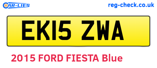 EK15ZWA are the vehicle registration plates.