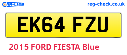 EK64FZU are the vehicle registration plates.