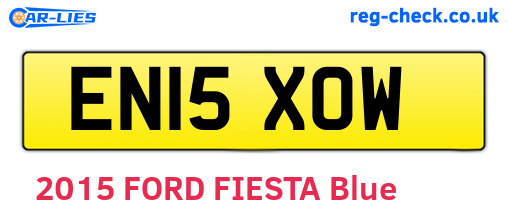 EN15XOW are the vehicle registration plates.