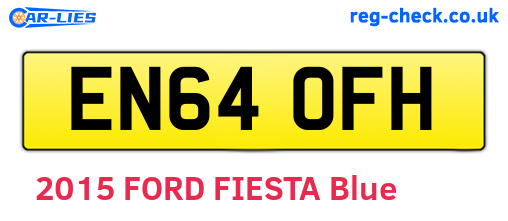 EN64OFH are the vehicle registration plates.