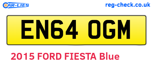 EN64OGM are the vehicle registration plates.