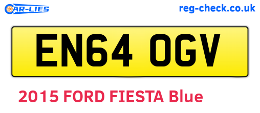 EN64OGV are the vehicle registration plates.