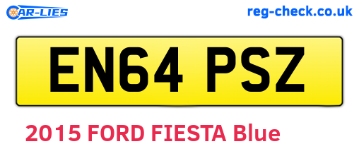 EN64PSZ are the vehicle registration plates.