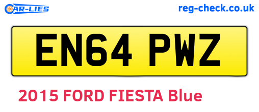 EN64PWZ are the vehicle registration plates.