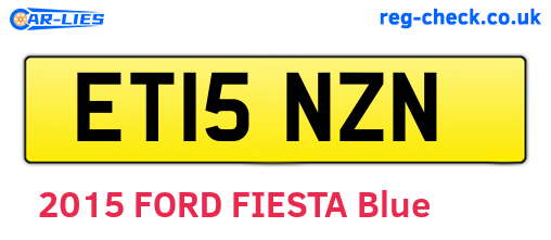 ET15NZN are the vehicle registration plates.
