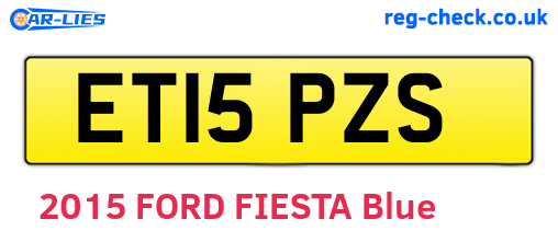 ET15PZS are the vehicle registration plates.