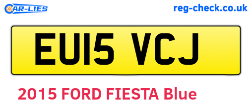 EU15VCJ are the vehicle registration plates.